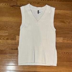 White sweater vest